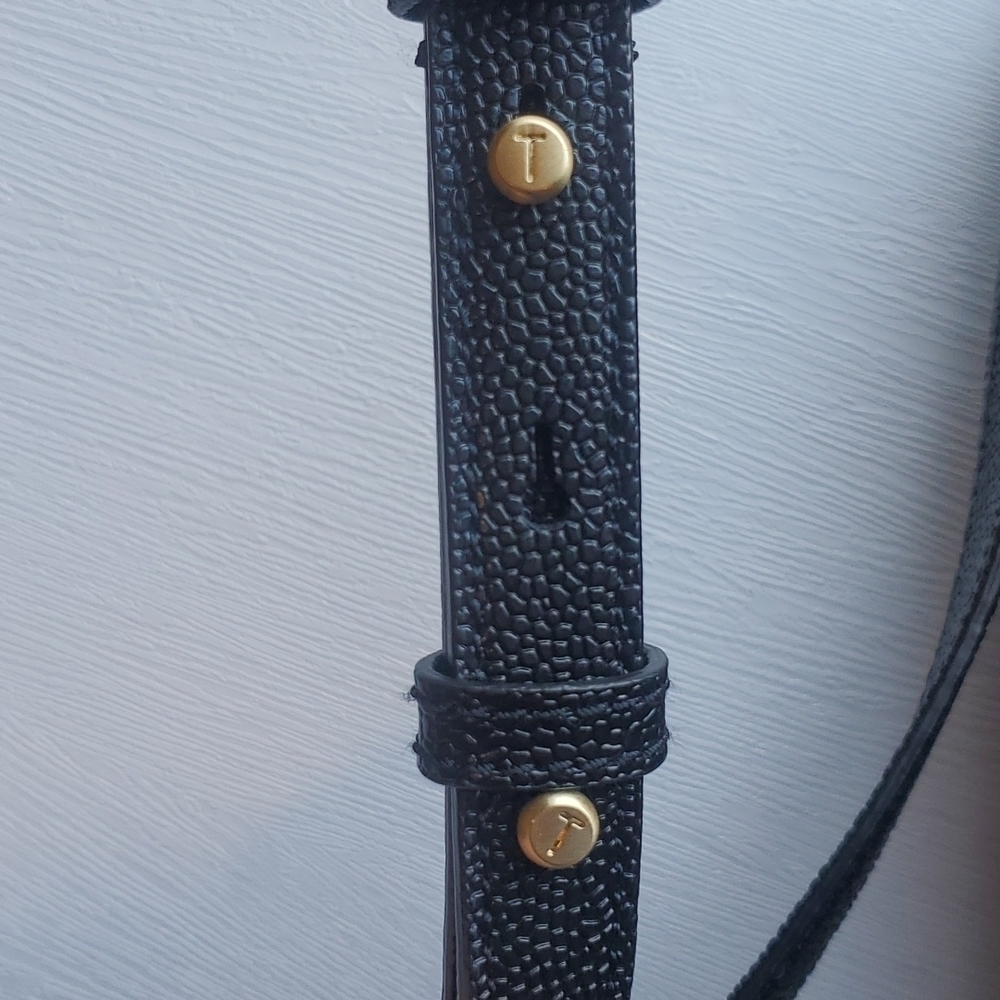 Ted Baker London Black Pebble Leather Janne Bow Purse like new *flaw - Picture 6 of 11